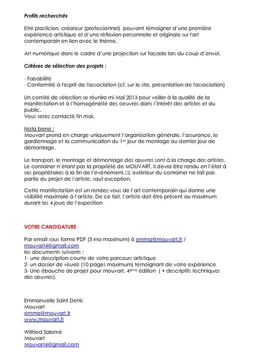 Appel a projets Jpeg 2